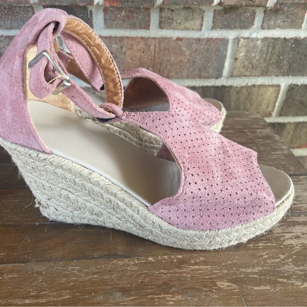 Pink Platform Wedges no brand‎ Size 9 1/2 or 10 says size 40 sb4